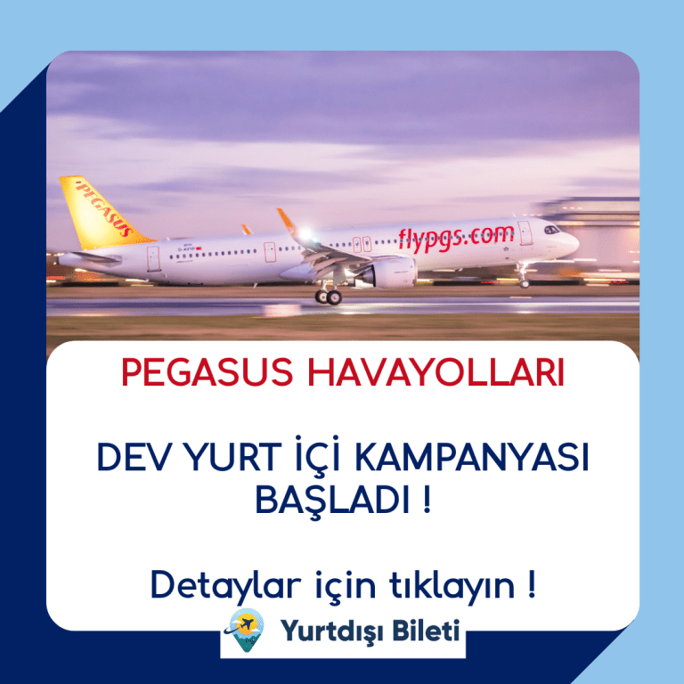 Pegasus Yurt içi uçak bileti kampanyası