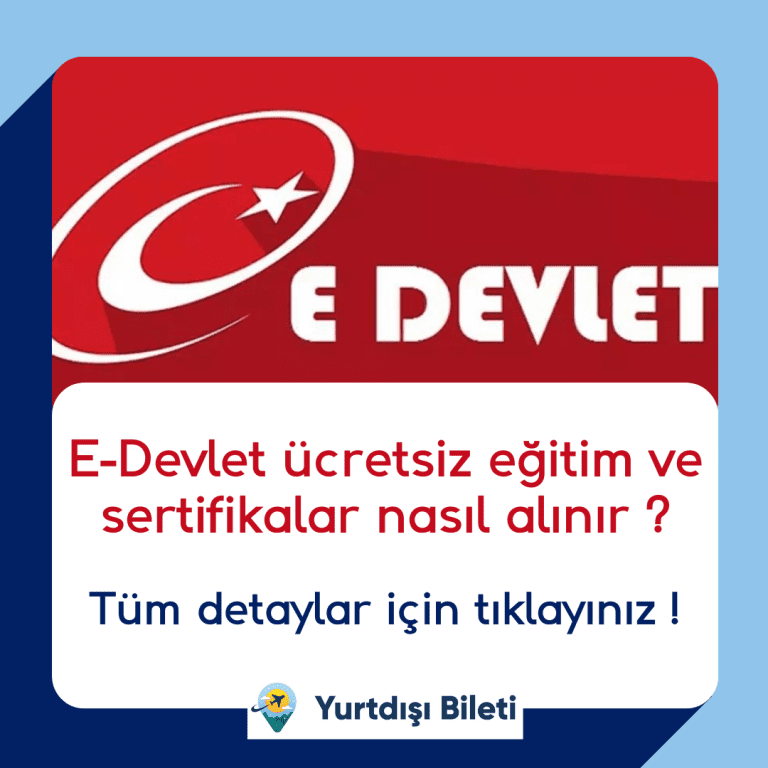 E-Devlet ücretsiz eğitim ve sertifikalar nasıl alınır ?