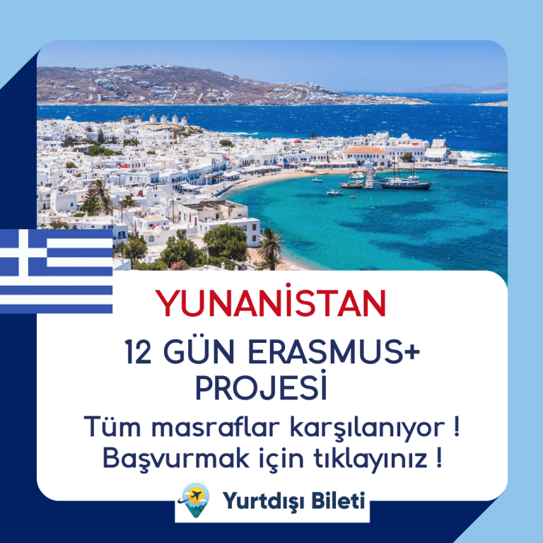 Yunanistan 12 Gün Erasmus+ Projesi katılımcı arıyor ! Proje kapsamında seyahat konaklama ve yemek masrafları karşılanacak.