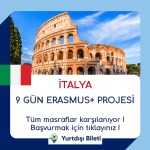 İtalya 9 Günlük Erasmus+ Projesi Fırsatı