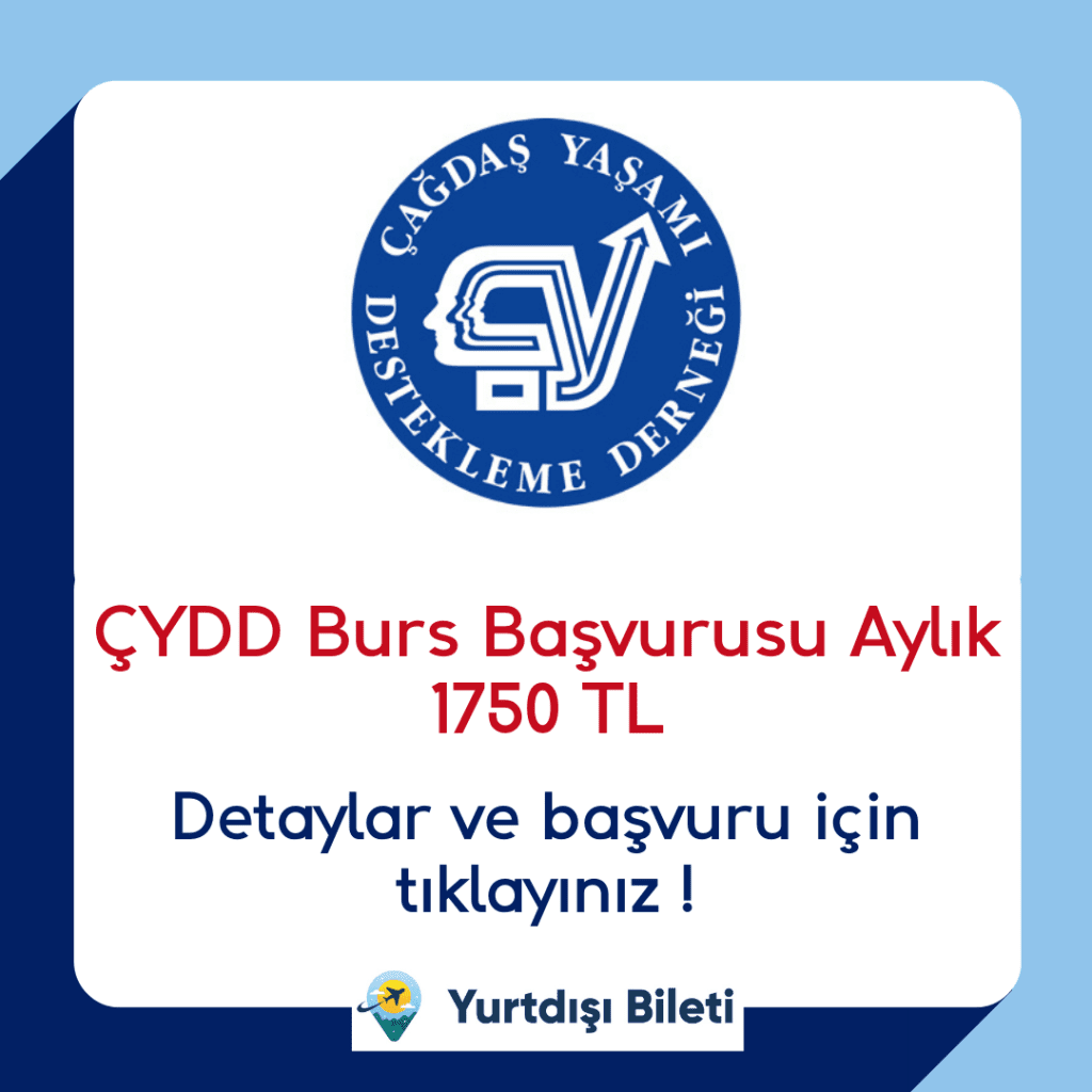 ÇYDD Burs Başvurusu Aylık 1750 TL