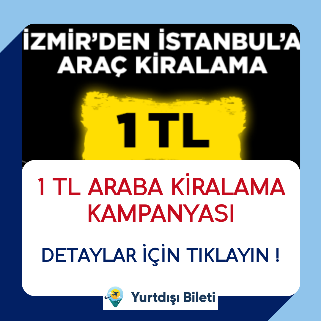 Black Friday 1 TL Araç Kiralama Kampanyası