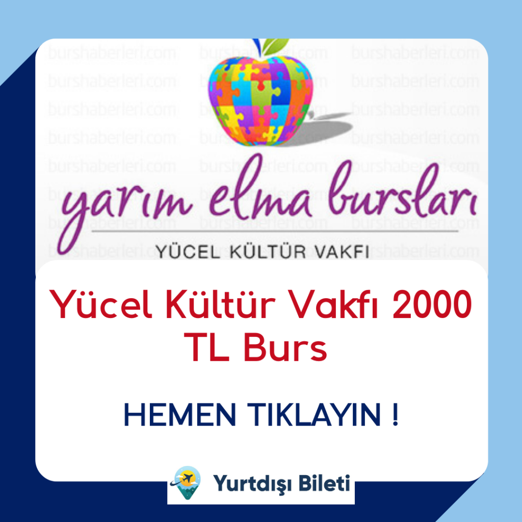 Yücel Kültür Vakfı 2000 TL Burs