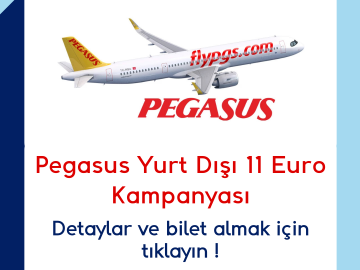 Pegasus Yurt Dışı 11 Euro Kampanyası