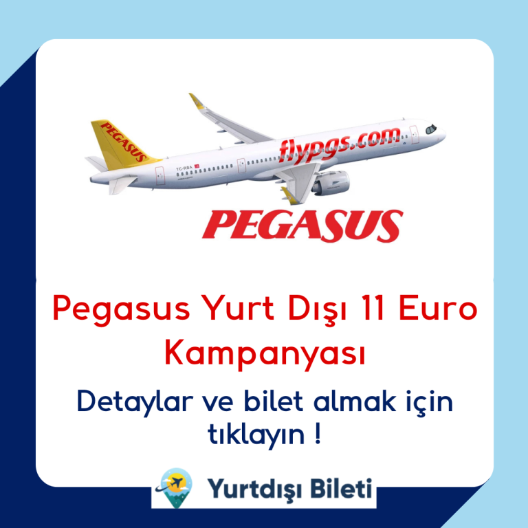 Pegasus Yurt Dışı 11 Euro Kampanyası
