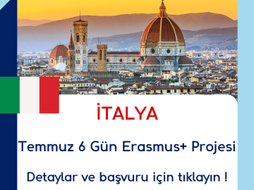İtalya Temmuz 6 Gün Erasmus+ Projesi