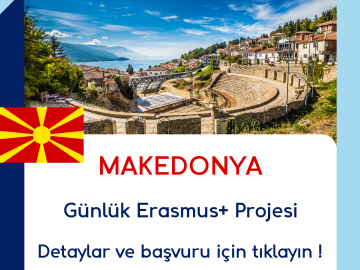 Vizesiz Makedonya 6 Günlük Erasmus+ Projesi