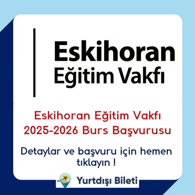 Eskihoran Eğitim Vakfı 2025 2026 Burs Başvurusu