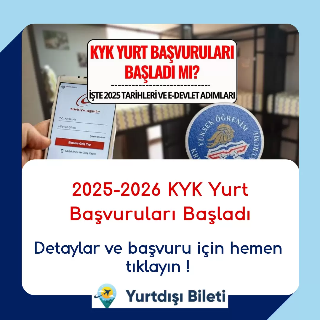 2025 2026 KYK Yurt Başvuruları Başladı