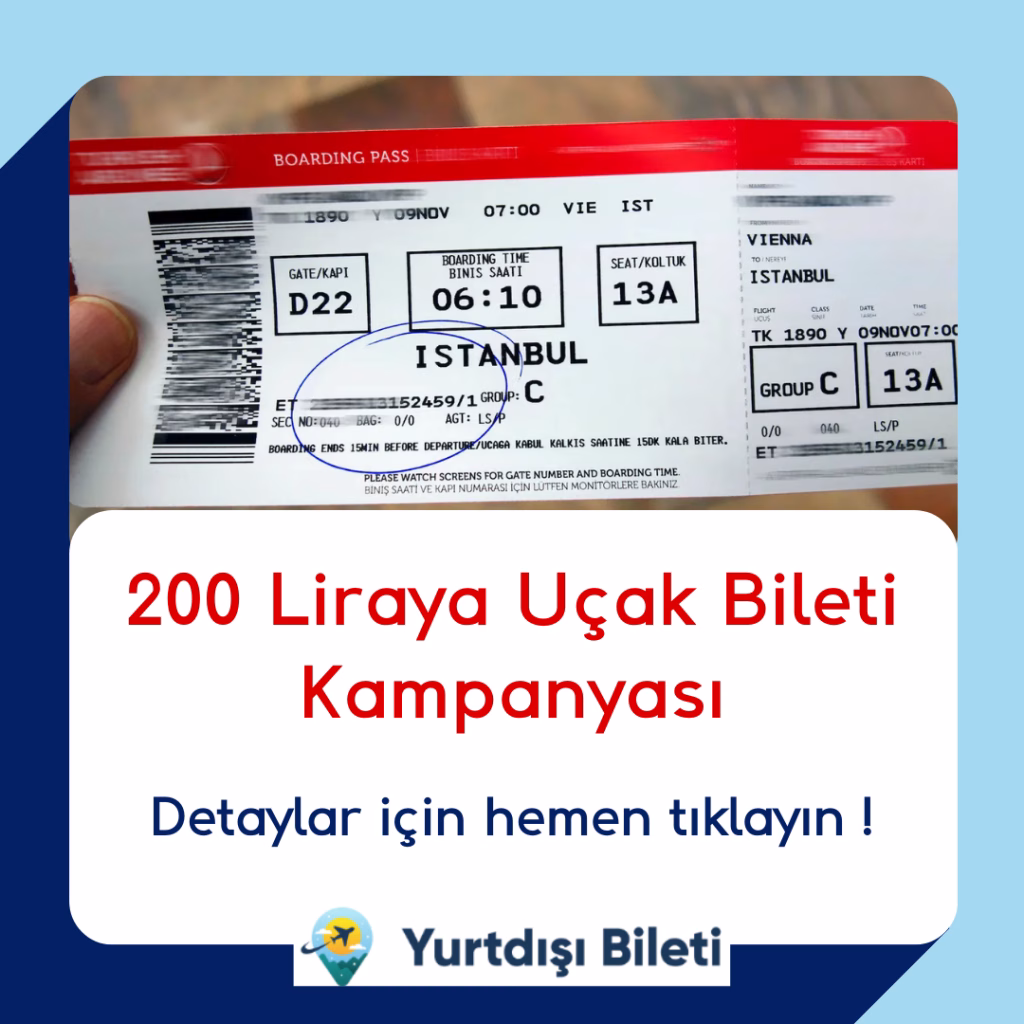 200 Liraya Uçak Bileti Kampanyası