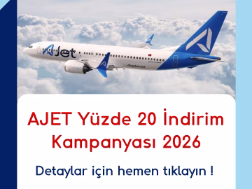 AJET Yüzde 20 İndirim Kampanyası 2026