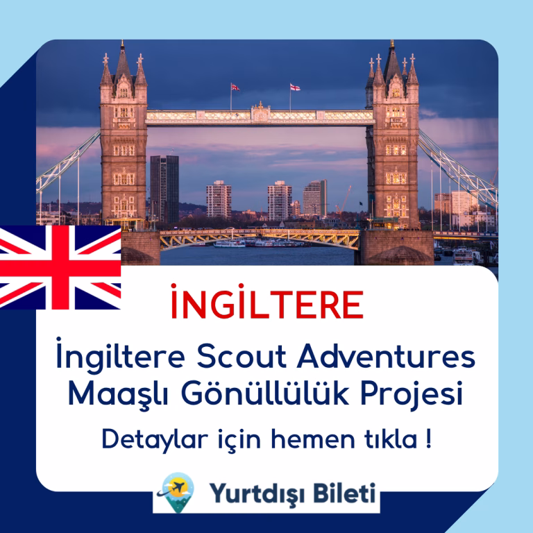 İngiltere Scout Adventures Maaşlı Gönüllülük Projesi