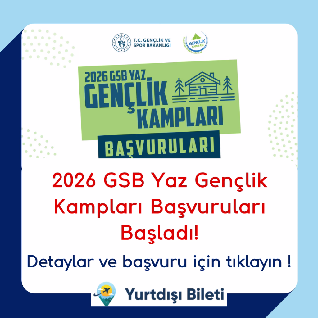 2026 GSB Yaz Gençlik Kampları Başvuruları Başladı!