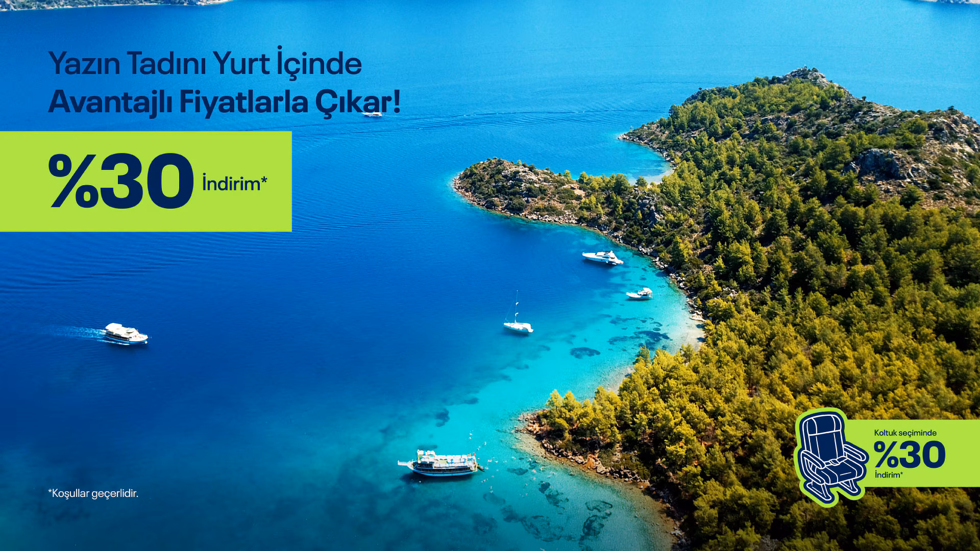 AJet Yurt İçi Yüzde 30 İndirim Kampanyası