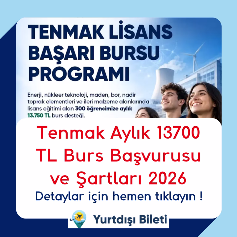 Tenmak Aylık 13700 TL Burs Başvurusu ve Şartları 2026